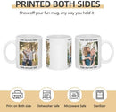 Personalized Coffee Cup with Photo, Logo or Text - Custom Both Sides Printed Mug for Him & Her - Unique Customized Gifts with Names - White by TinyTreasures Baby Boutique
