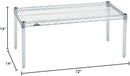 Omega Products Corporation 14" Deep x 72" Wide x 14" High Chrome Stationary Dunnage Rack by CozyNest Decor