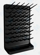 Pegboard Bench-top/Wall-Mount Laboratory Glassware Drying Rack with 50 Pegs, Black