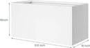White Steel Planter Outdoor Indoor Planter Box Galvanized Steel Metal Large Planters Rectangular Flower Pot 31.5 In L x 16 In W x 16 In H Modern Commercial Residential for Trees Patio Deck Yard Garden by CozyNest Decor