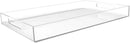 Clear Acrylic Serving Tray for Vanity, Bathroom, Ottoman, Desk and Décor with Handles (Rectangle, Large) by CozyNest Decor