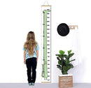 Kids Growth Chart, Wood Frame Fabric Canvas Height Measurement Ruler from Baby to Adult for Child's Room Decoration 7.9 x 79in (7.9 x 79in, Cartoon Crocodile) by TinyTreasures Baby Boutique