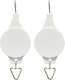 Pack Plant Hook Pulley, Retractable Plant Hanger Easy Reach Hanging Flower Basket for Garden Baskets Pots and Birds Feeder Hang High up and Pull Down to Water Or Feed (White 2Pack) by GreenHaven Gardens