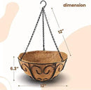 2 Pack Metal Hanging Planter Basket with Coco Coir Liner Chain Round Wire Plant Holder Flower Pots Hanger Garden Decoration Porch Decor Watering Hanging Baskets Indoor Outdoor (BUTTERFLY SHAPE) by GreenHaven Gardens