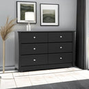 Storkcraft Crescent 6 Drawer Bedroom Dresser (Black) – GREENGUARD Gold Certified, Nursery Dresser for Kids Bedroom by TinyTreasures Baby Boutique