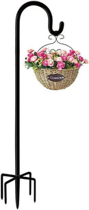 Shepherd Hooks Outdoor 48 Inches for Lanterns Heavy Duty Shepherd Stand Plant Hanger Yard Hooks for Solar Lights,Bird Feeder,Wedding,Mason Jar,Planter Pot,Adjustable Height by GreenHaven Gardens