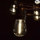Hometown Evolution, Inc. 100' E26 Commercial LED Outdoor String Lights (100 Foot 50 Socket, S14 LED Filament 1 Watt Light Bulbs) by GreenHaven Gardens