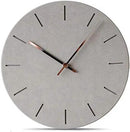 Stephanie Imports Modern Minimalist Concrete Hiding Gray (Numberless Dial) Silent Wall Clock
