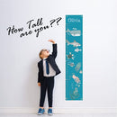 Personalized Canvas Growth Chart for Kids, Height Chart for Kids, Growth Chart Banner with Name (Sea Animal) by TinyTreasures Baby Boutique