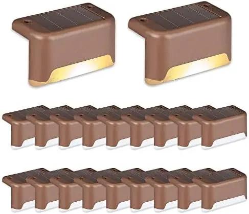 SOLPEX 20 Pack Solar Deck Lights Outdoor, Waterproof Led Lights for Outdoor Stairs, Step, Fence, Yard, Patio, and Pathway(Warm White), photo 2 of 8