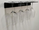 WANLIAN Wine Glass Holder (Pack of 2), Wall Mounted Acrylic Holder for Reception Party and Kitchen Tableware Storage (Black) by CozyNest Decor