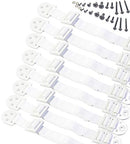 Boxiki Kids Adjustable Anti-Tip Furniture Anchors for Baby Proofing and Dresser Anchoring Kit. 8 PC Wall Anchors and Earthquake Straps. Baby Safety Kit and Home Safety Furniture Straps (White) by TinyTreasures Baby Boutique
