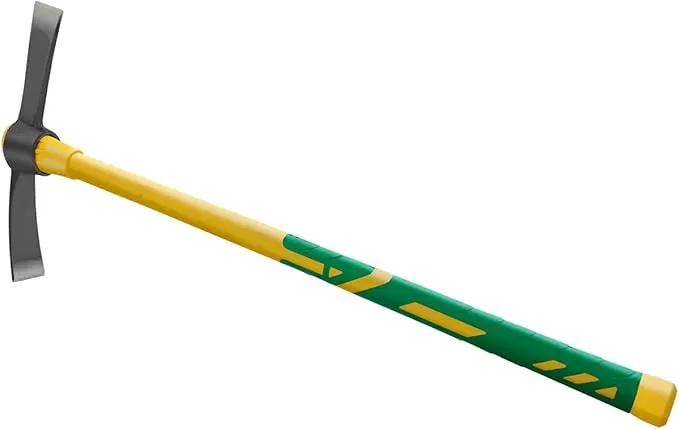 Cutter Mattock, 36" Heavy Duty Pick Axe with Forged Heat Treated Steel Blades Hoe for Weeding, Prying and Chopping, Digging Tool with Fiberglass Handle (36.3inch, Yellow), photo 6 of 9