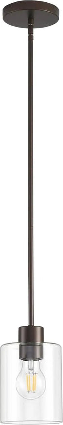 Oil Rubbed Bronze Pendant Lights Kitchen Island - Clear Glass Pendant Light Fixture Multiple Stems Rods 3 Units 12 Inch 3 Units 4 Inch (1 Pack Oil Rubbed Bronze Downrod) by CozyNest Decor