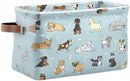 Multi-purpose Storage Basket Bin Cute Dog Puppy Organizer Collapsible Shelf Basket Cube with Handle for Nursery Bedroom Bathroom by TinyTreasures Baby Boutique