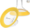 PumpMom-us 21mm Breast Shields Compatible with Medela Breast Pump Parts, Replace Flange Accessories for PersonalFit, Freestyle, Harmony, PersonalFit Flex Breast Shield by TinyTreasures Baby Boutique