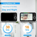 HelloBaby No WiFi Baby Monitor 5" Screen 30-Hour Battery Pan-Tilt-Zoom Video Upgrade with Camera and Audio, Night Vision, VOX, 2-Way Talk, 8 Lullabies and 1000ft Range, HB6550 by TinyTreasures Baby Boutique