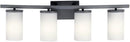 Kichler Crosby 31" 4 Light Vanity Light Satin Etched Cased Opal Olde Bronze® by CozyNest Decor