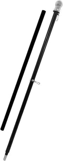 Flag Pole Tangle Free Spinning 6 Ft Flagpole by Grace Alley - Wind Resistant and Rust Proof Black Aluminum for American Flags - Residential and Commercial Grade Durability for Home and Garden and Yard by GreenHaven Gardens