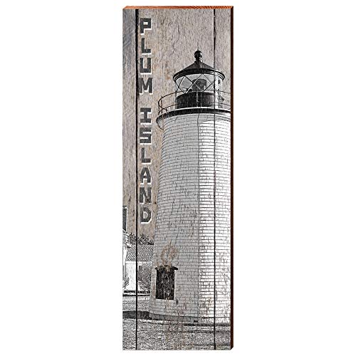 Plum Island Lighthouse Home Decor Art Print on Real Wood