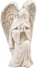 Fox Valley Traders Aoboco White Resin Angel Statue - Religious Garden Statue Remembrance Memorial Guardian Angel – 16 inch by CozyNest Decor