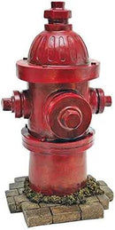 Design Toscano Dog's Second Best Friend Fire Hydrant Pee Post Indoor/Outdoor Statue, Set of Two Medium, 14 Inch Tall, Cast Stone Resin, Red Finish by GreenHaven Gardens