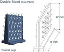 Pegboard Bench-top/Wall-Mount Laboratory Glassware Drying Rack with 27 Pegs, Black Color