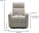 Nurture& The Glider Premium Power Recliner Nursery Glider Chair with Adjustable Head Support | Designed with a Thoughtful Combination of Function and Comfort | Built-in USB Charger (Ivory) by TinyTreasures Baby Boutique