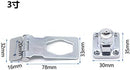 2 Packs Keyed Hasp Locks Twist Knob Keyed Locking Hasp for Small Doors, Cabinets and More,Stainless Steel Steel, Chrome Plated Hasp Lock Catch Latch Safety Lock (3Inch with Lock) by TinyTreasures Baby Boutique
