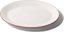 Made In Cookware - Serving Platter - White With Red Rim - Porcelain England by CozyNest Decor