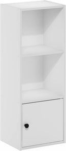 Furinno Luder Shelf Bookcase with 1 Door Storage Cabinet, White by TinyTreasures Baby Boutique