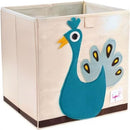 3 Sprouts Toy Storage Organizer: Toy Box Cube Organizer for Playroom, Nursery - Foldable Storage Bin - Peacock by TinyTreasures Baby Boutique