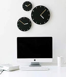 Stephanie Imports Modern Minimalist Black & Yellow Wall Clock by CozyNest Decor