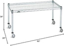 Omega Products Corporation 36" Deep x 60" Wide x 20" High Chrome Mobile Dunnage Rack by CozyNest Decor