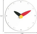 Stephanie Imports Modern Minimalist Red & Black Wall Clock by CozyNest Decor