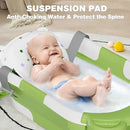 TPN Collapsible Baby Bathtub, Baby Bath Tub with Soft Cushion & Real-Time Thermometer, Baby Bathtub Infant to Toddler Tub (0-36 Months), Portable Newborn Travel Bath tub by TinyTreasures Baby Boutique