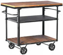 Diwhy Industrial 3 Tier Rolling Utility Storage Cart Wine Beverage, Metal Wine Rack with Wheels Kitchen Bar Dining Room Tea Wine, Storage Cart with Wood by CozyNest Decor