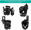 Accmor Stroller Cup Holder with Adjustable Strap, 360 Degree Rotatable Universal Cup Holder for Uppababy, Nuna, Doona Stroller, Drinks Holder for Wheelchair, Walker, Rollator by TinyTreasures Baby Boutique