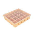 Baby Food Storage Silicone Cubes with Clip-On Lid Freezer Tray Baby Food Soups Purees Ice Easy and Safe Design Made in Korea (20 Sand Beige) by TinyTreasures Baby Boutique