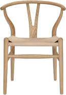 Tomile Solid Wood Wishbone Chair Y Chair Mid-Century Armrest Dining Chair, Hemp Seat (Ash Wood - Natural Wood Color) by CozyNest Decor