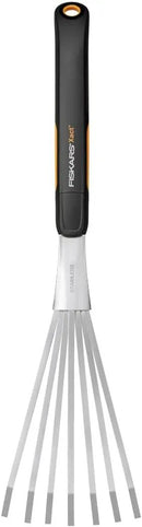 Fiskars Xact Hand Rake, Heavy Duty Gardening Hand Tool with Ergonomic Handle and Hanging Hole for Storage, Stainless Steel Head and Tines, Perfect for Maintaining a Raised Garden Bed by GreenHaven Gardens