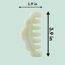 Mount Lai Hand-Carved Natural Jade Gua Sha Scalp Comb – Scalp Massager & Scraping Guasha Tool for Relaxation, Blood Circulation & Cooling by CozyNest Decor