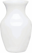Floral Supply Online - 8" White Rose Vase and Flower Guide Booklet - Decorative Glass Flower Vase for Floral Arrangements, Weddings, Home Decor or Office. by CozyNest Decor