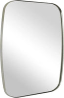 ANDY STAR Brushed Nickel Oblong Mirror, 36x40 Inch Brushed Nickel Oval Mirror for Bathroom with Stainless Steel Metal Frame, Wall Mouned for Bathroom, Living Room, Entryway by CozyNest Decor
