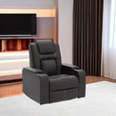 CANMOV Electric Power Recliner Chair with USB Ports and Cup Holders, Breathable Leather Home Theater Seating with Hidden Arm Storage (Brown) by CozyNest Decor
