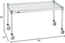 Omega Products Corporation 24" Deep x 60" Wide x 20" High Chrome Mobile Dunnage Rack by CozyNest Decor