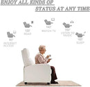 BestMassage | Recliner Chair | with 2 Point Massage Function | Textile Beige | with Lumbar Support, Adjustable Push Back, Footrest & Padded Seat | Easy Assembly | for Living Room, Home Theatre by CozyNest Decor