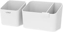 loukin Magnetic & Adhesive Dry Erase Marker Holder with Diver, 1 Small + 1 Mini, Magnetic Storage Organizer for Whiteboard or Refrigerators (White) by CozyNest Decor