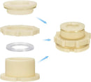 1.25" Female ABS Bulkhead Fitting, Plastic Water Tank Connector Adapter Fitting with Plugs for Outdoor rain Barrel Garden Hose Adapter Spigot kit Water Tank Gallon Drain Bucket(Set of 2) by GreenHaven Gardens
