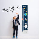 Personalized Kids Canvas Growth Chart, Kids Height Chart, Growth Chart Banner, Astronaut, Space by TinyTreasures Baby Boutique
